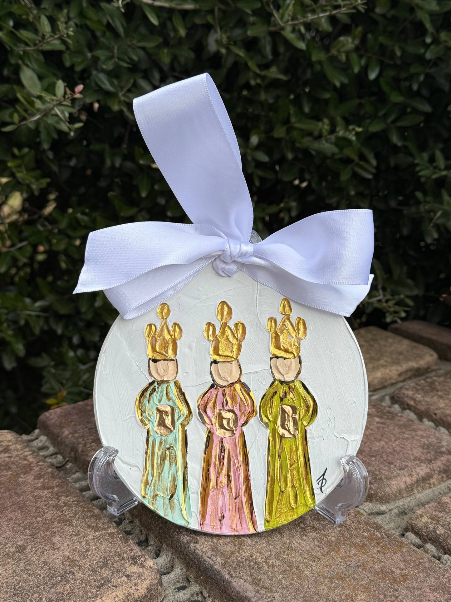 Three wisemen Christmas ornaments 