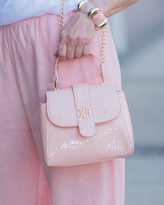 Tucker Handbag Blush Patent EC: Default