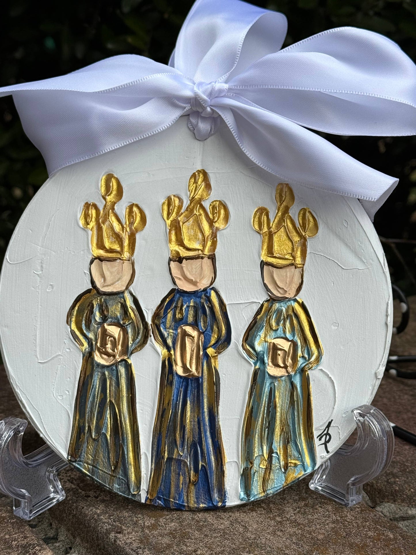 Three wisemen Christmas ornaments 