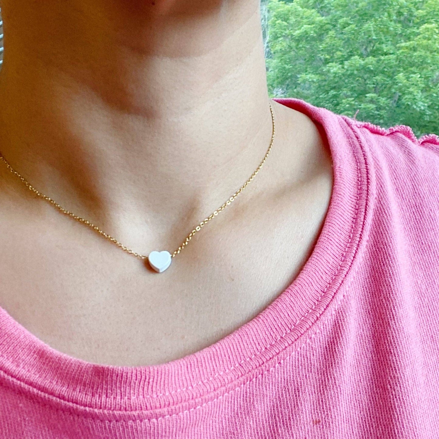 So Very Loved Heart Necklace: Gold
