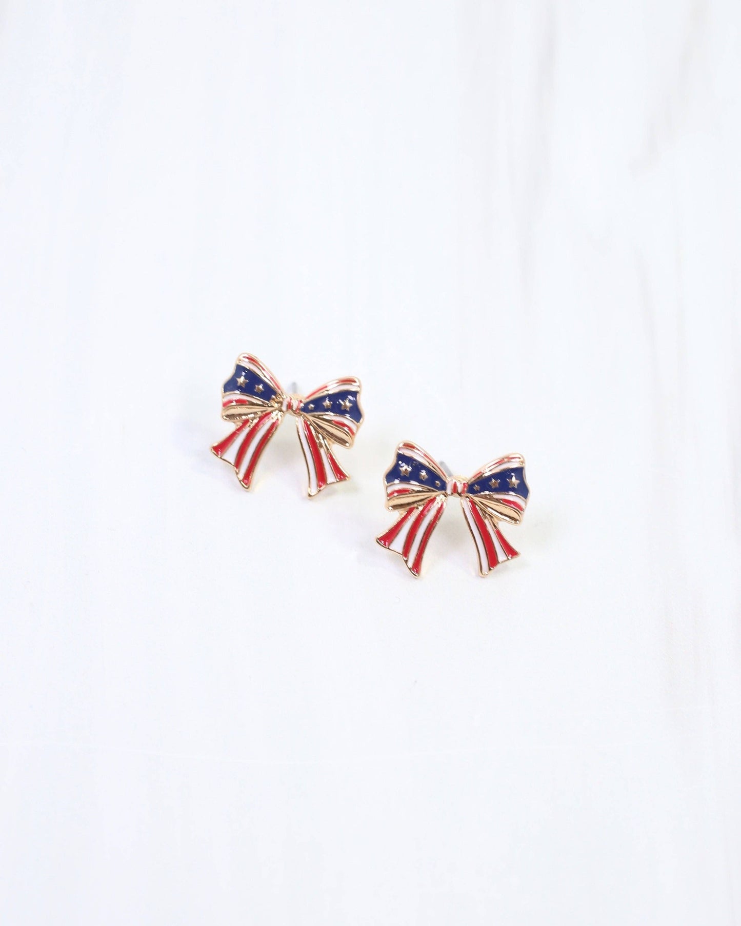 Heritage Bow Stud Earring Red Blue: Default