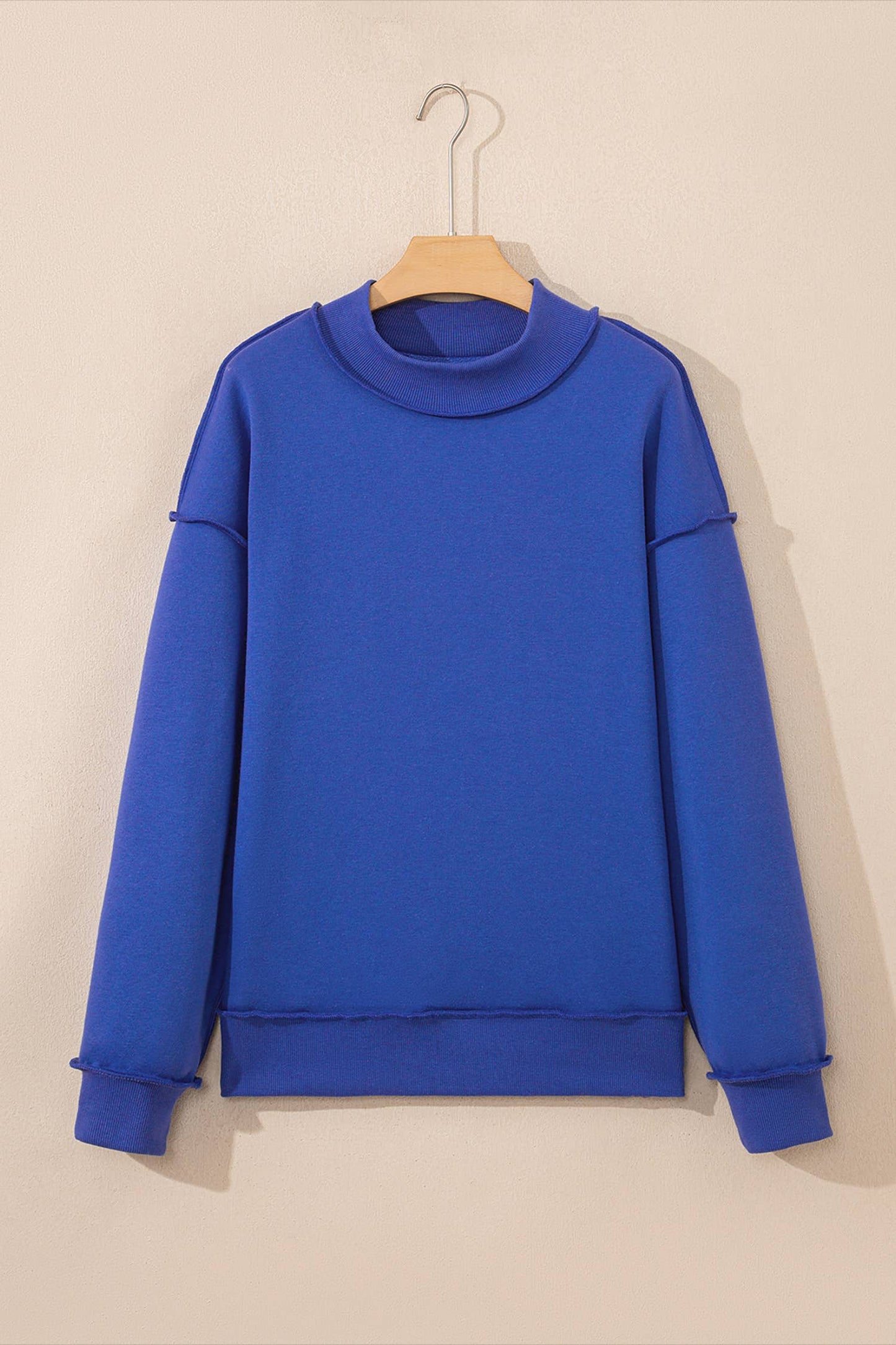 LAS Oversize Drop Shoulder Reversible Sweatshirt (S-XL): Light Grey / Missy / M