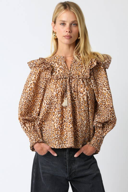 Elsa Leopard Shirt: Leopard / S