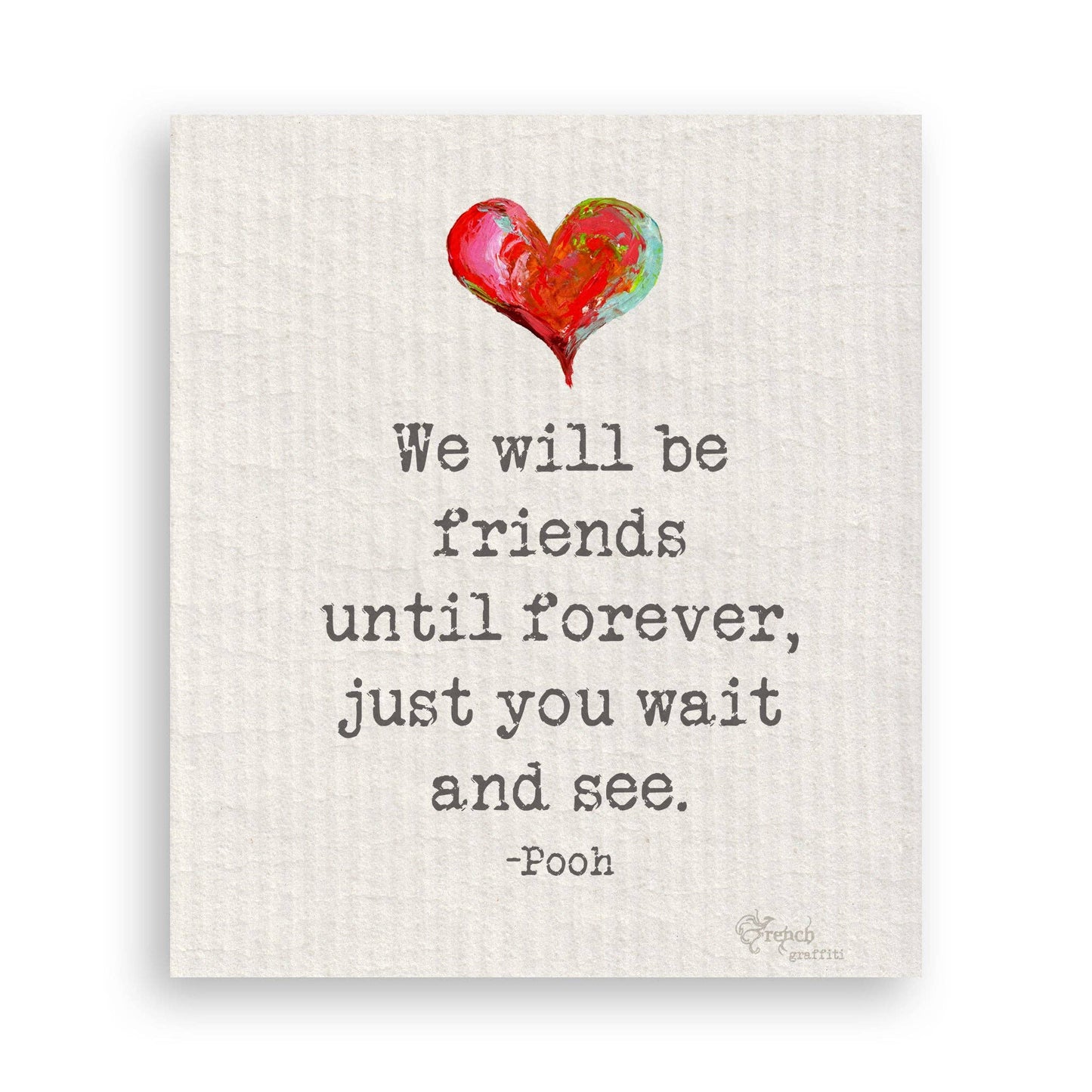 We Will Be Friends: Natural Guest Towel / -