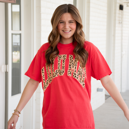LM-LP-1000 Leopard Adult Paprika Comfort Colors Tee: Paprika / Small