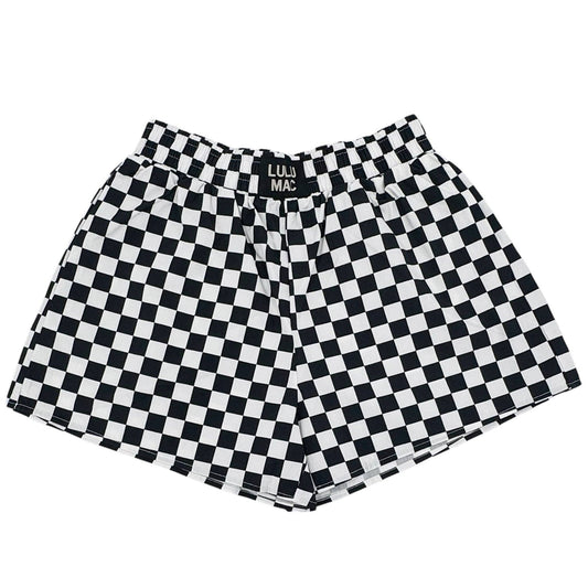 BXCK-BLACK WHITE CHECK BOXER SHORT: BLACK / Small