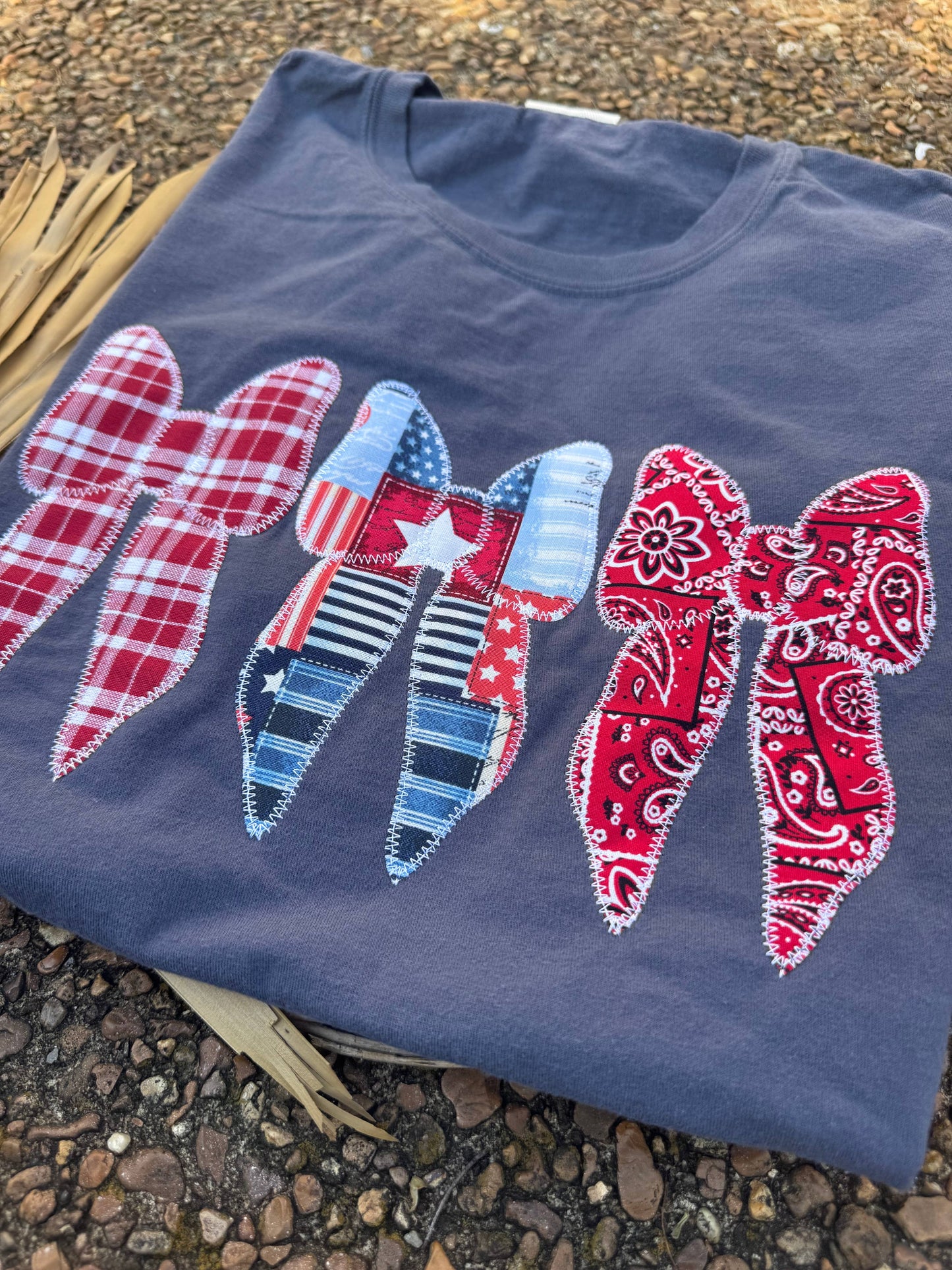 Patriotic Bow Coquette USA Short Sleeve: Medium
