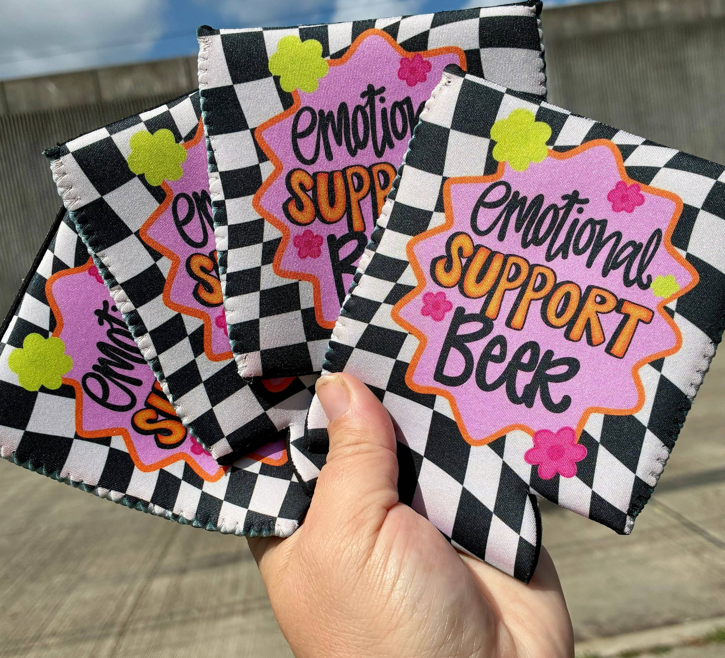 Emotional support beer can koozies: Regular