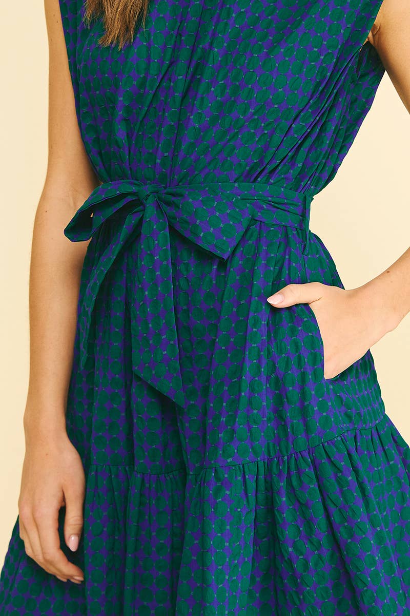 MULTI-COLOR POLKA DOT TIERED MINI DRESS - 6867DA: Pink / M