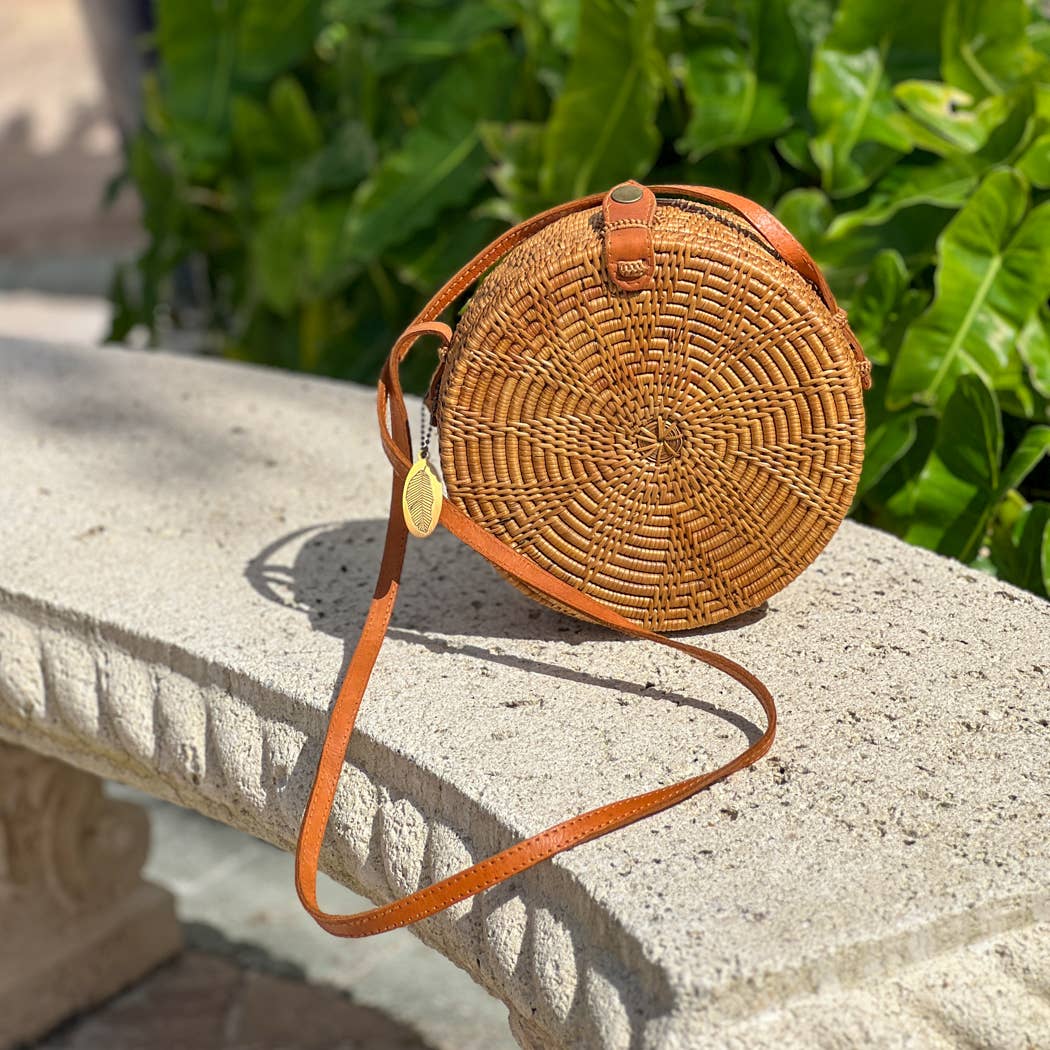 Ata Vine Round Crossbody Bag - Medium