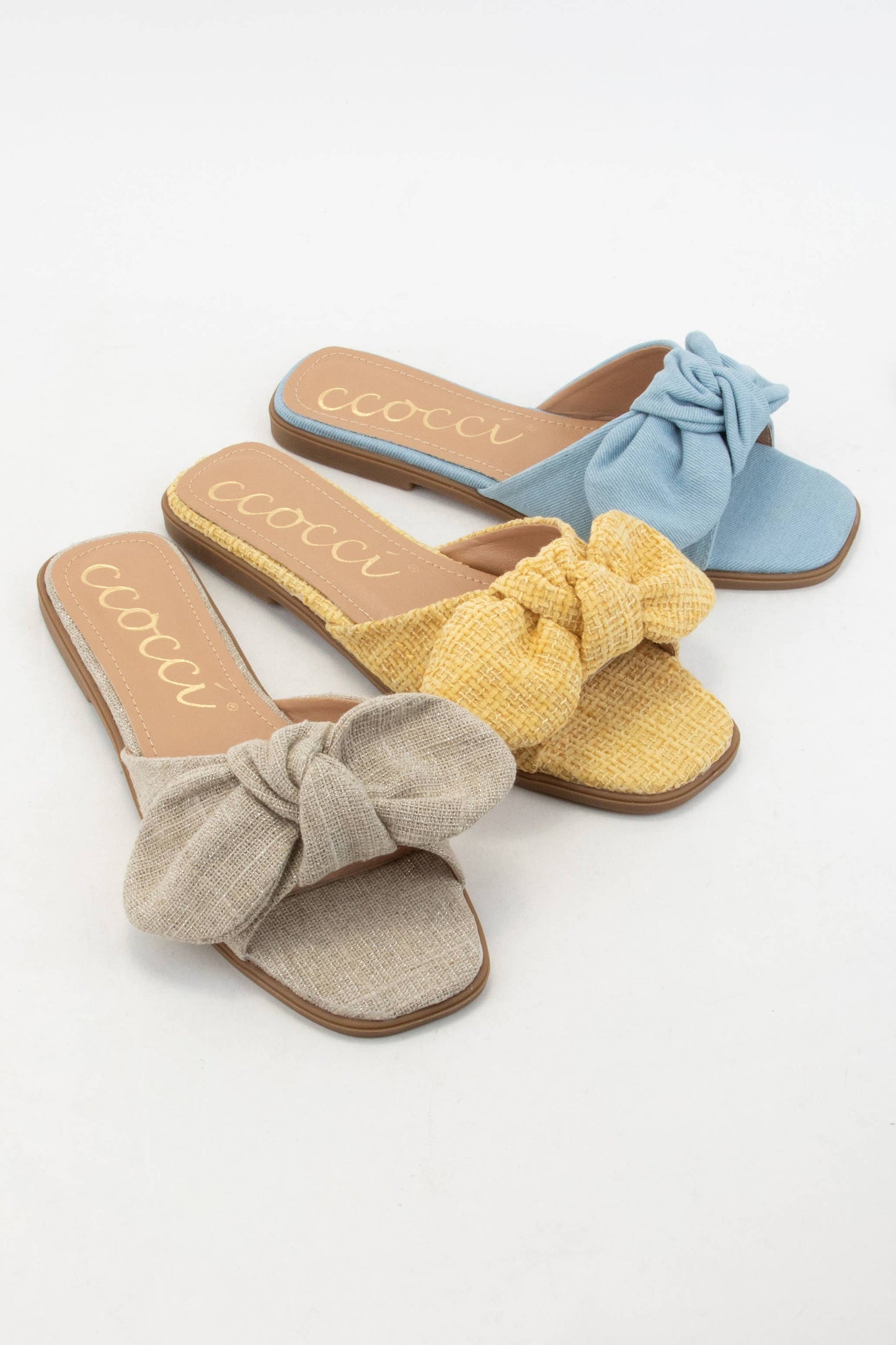 ROUND KNOTTED BOW ESSENTIAL DESIGN SLIP-ON SLIDE SANDAL: FUCHSIA / 8