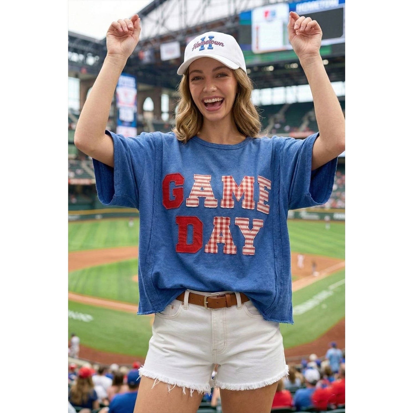Game Day Washed Loose Fit Sweatshirt Top: RED/BLACK / S-M-L-XL(2-2-2-1)