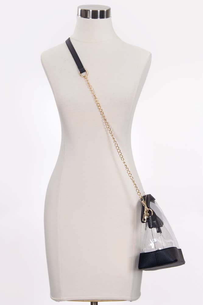 Clear Stadium Concert Bag: Dark Purple