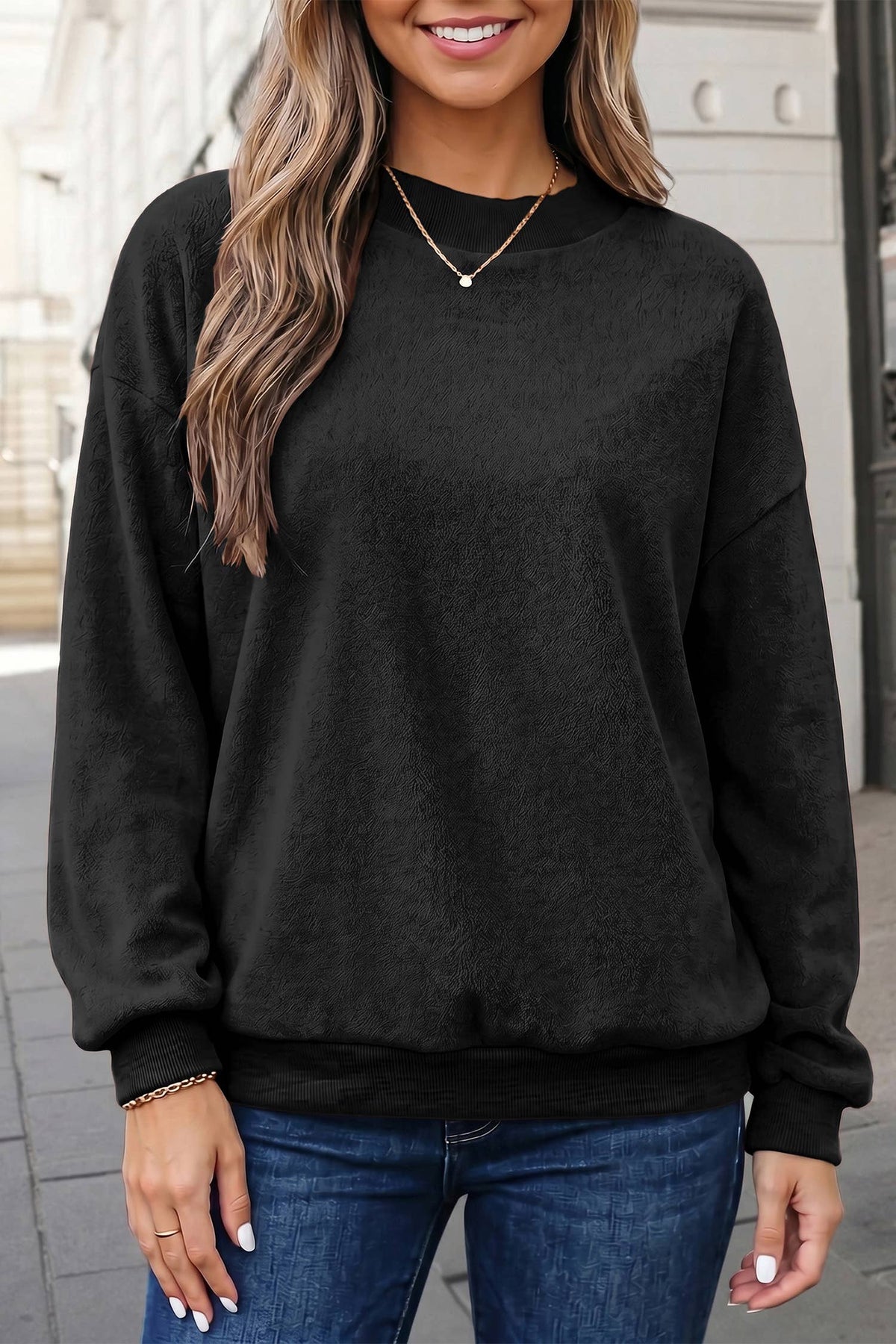 Reversible Oversized Mock Neck Sweatshirt | S-4X: Green / S