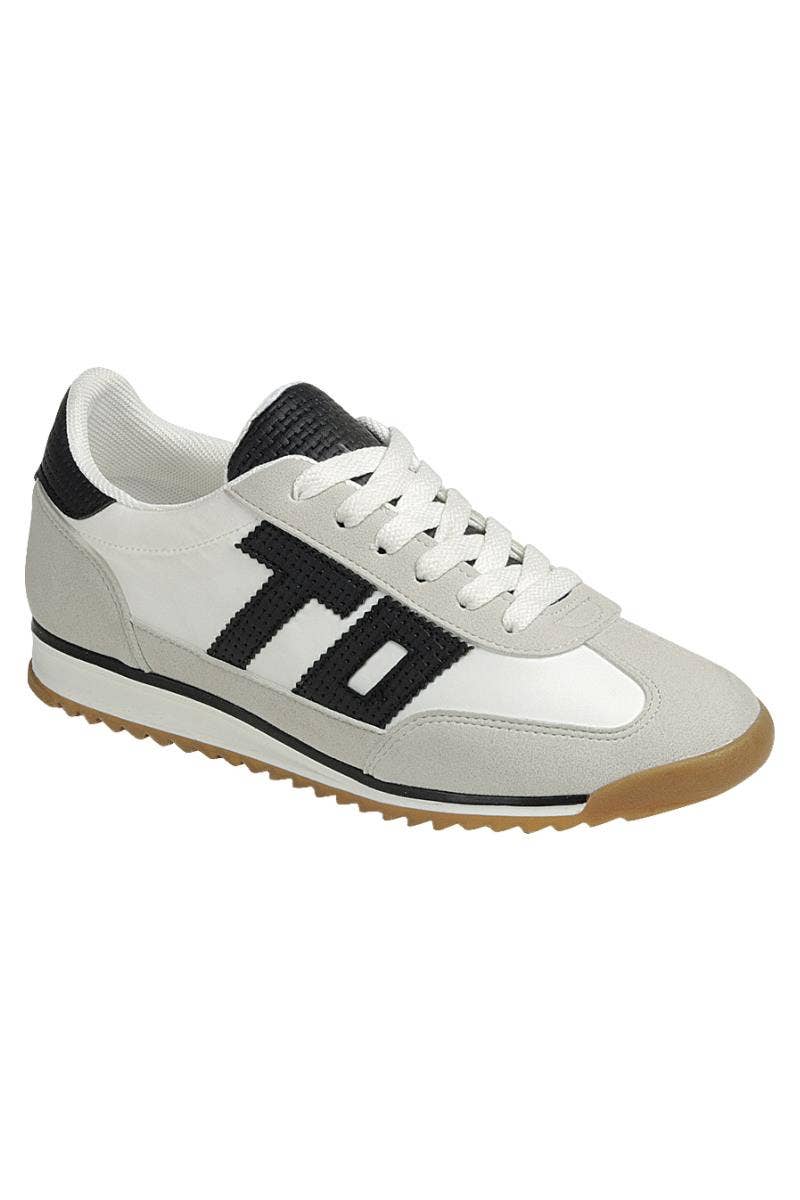 Women Lace up Sneaker Shoes FL-TOTO-51: BLUE WHITE / A18