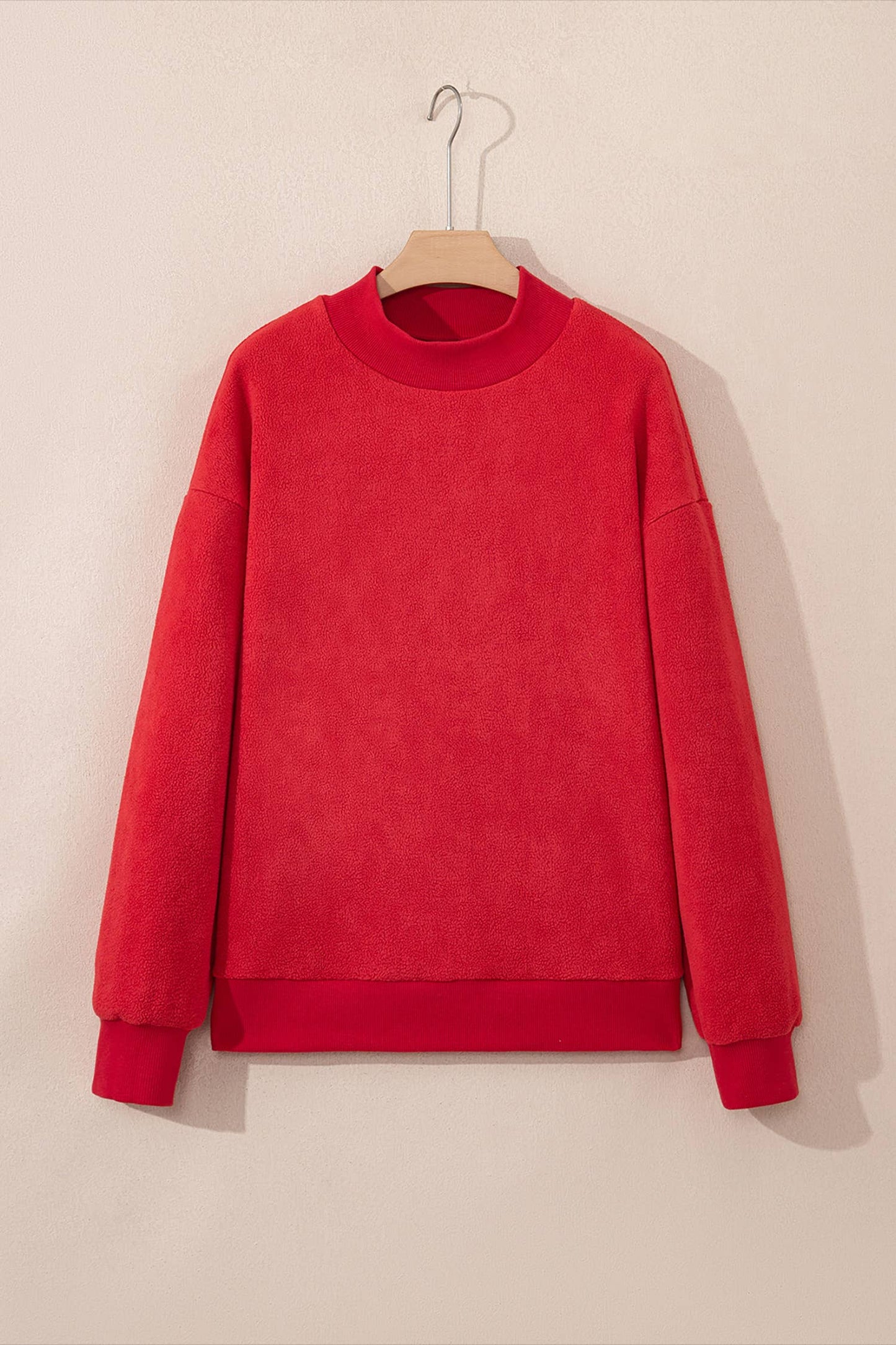 LAS Oversize Drop Shoulder Reversible Sweatshirt (S-XL): Light Grey / Missy / XL